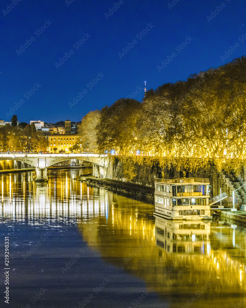 Tiber River Rome Cityscape