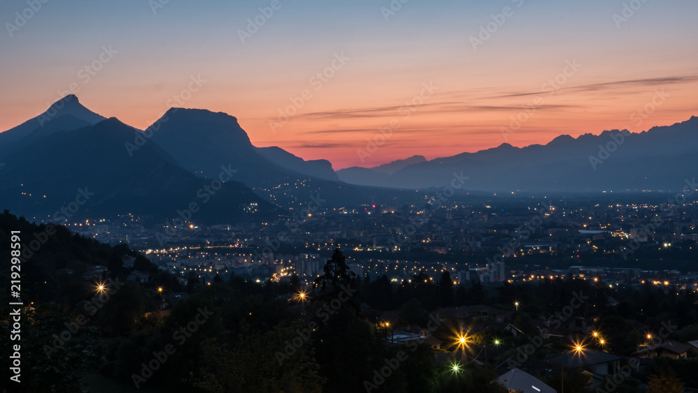 Dawn on Alps City