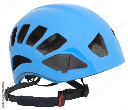Bergsteigerhelm oder Fahrradhelm blau inkl. Freistellpfad