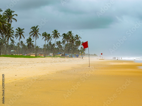 Image Of Uncrowded peaceful and colorful beaches in south Goa. India 