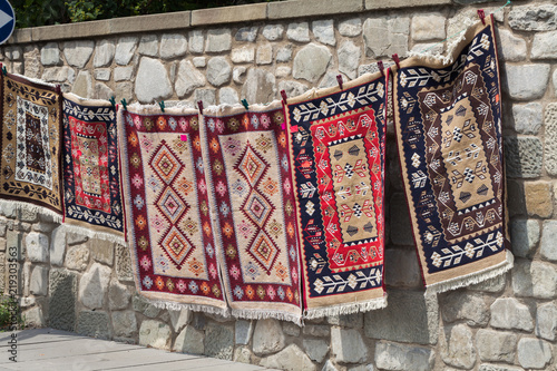 Georgian Caucasian Antique Kilim Rugs on local market