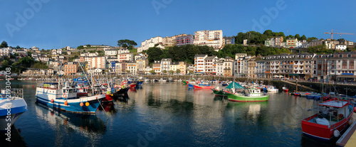 Panoramic view of the seaport of Luarca, Asturias - Spain