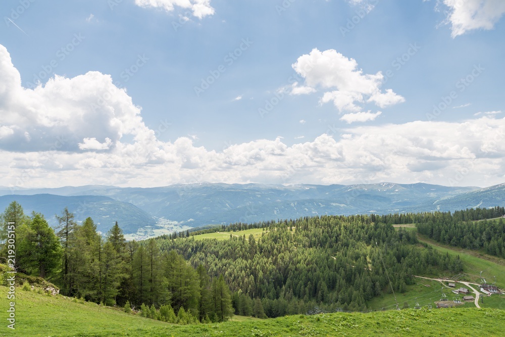 Panorama Ausblick über die Alpen am Grosseck Speiereck, Österreich