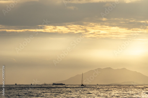 sunset over the sea