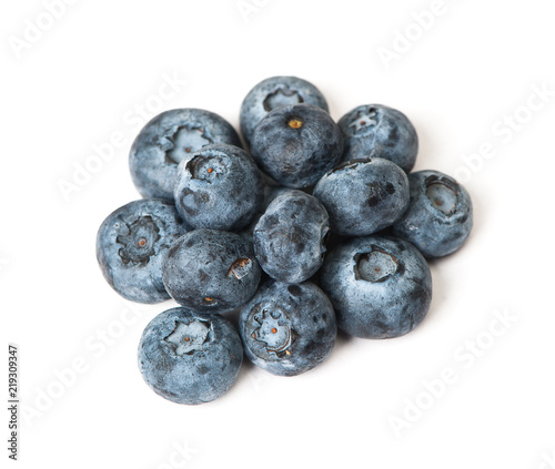 Group of fresh juisy blueberries