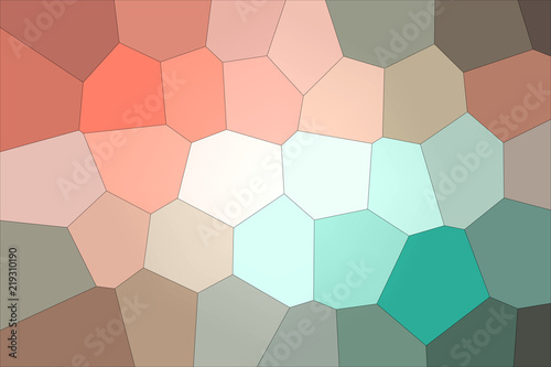 Stunning abstract illustration of red, blue and green Gigant hexagon. Lovely background for your design.