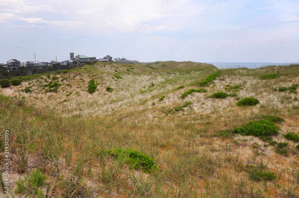 Sand Dune in Cape Hatteras National Seashore, on Hatteras Island, North Carolina, USA. Sand Dune in Cape Hatteras National Seashore, on Hatteras Island, North Carolina, USA.