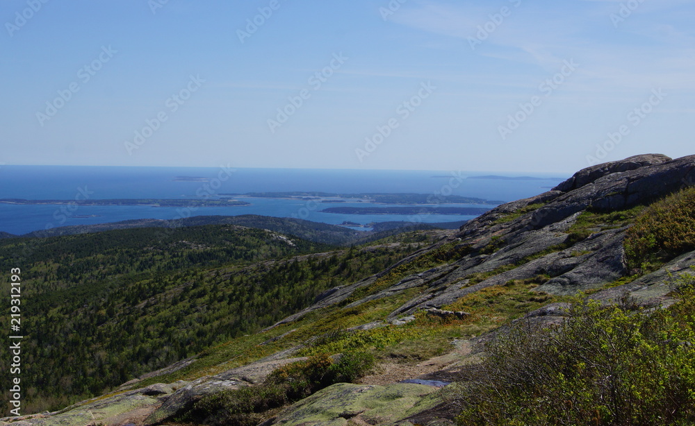 View from Cadillac Mountain in Acadia National Park, Maine, USA