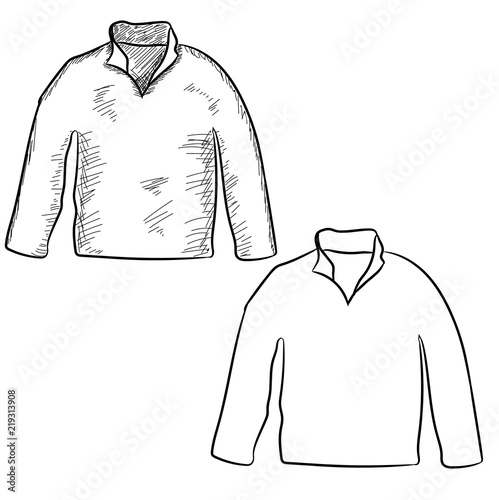 vector, isolated sketch sports jacket