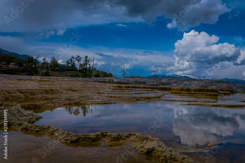 New Highland Terrace, Mammoth Hot Springs, Yellowstone National Park, Wyoming