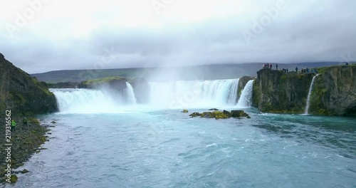 Goðafoss Waterfall In Bárðardalur, Northern Region Of Iceland photo