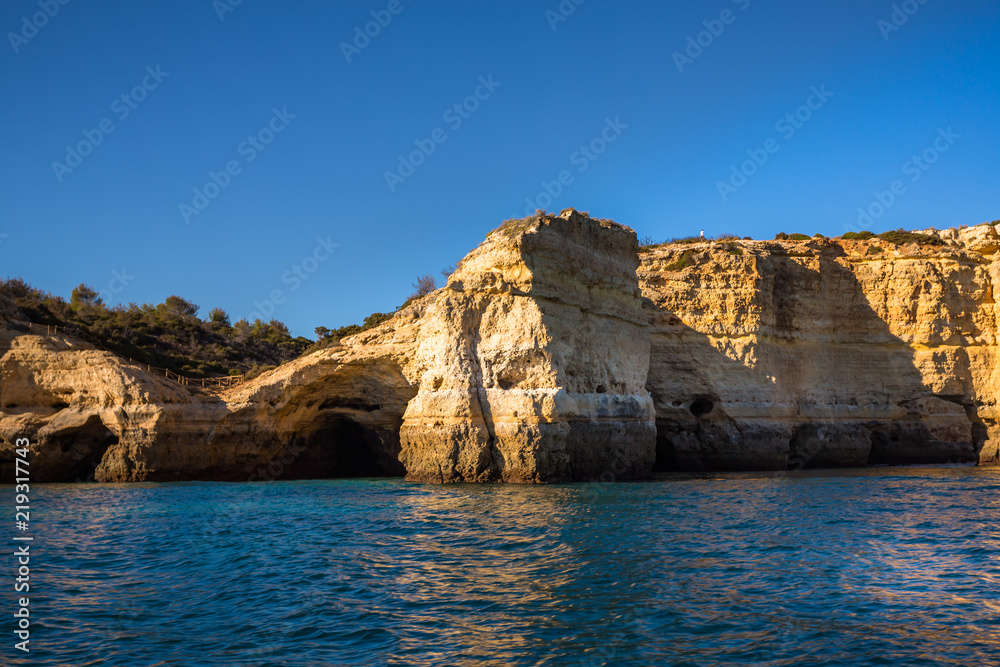 Algarve Seashore and Caves. Exposure done in a boat tour in the Lagoa seashore, Algarve, Portugal,