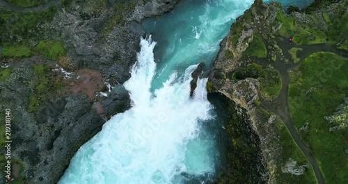 Small Waterfall Near Goðafoss In Bárðardalur, Northern Iceland