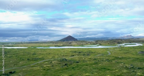 Vindbelgjarfjall Mountain In The Skútustaðahreppur, Northern Iceland