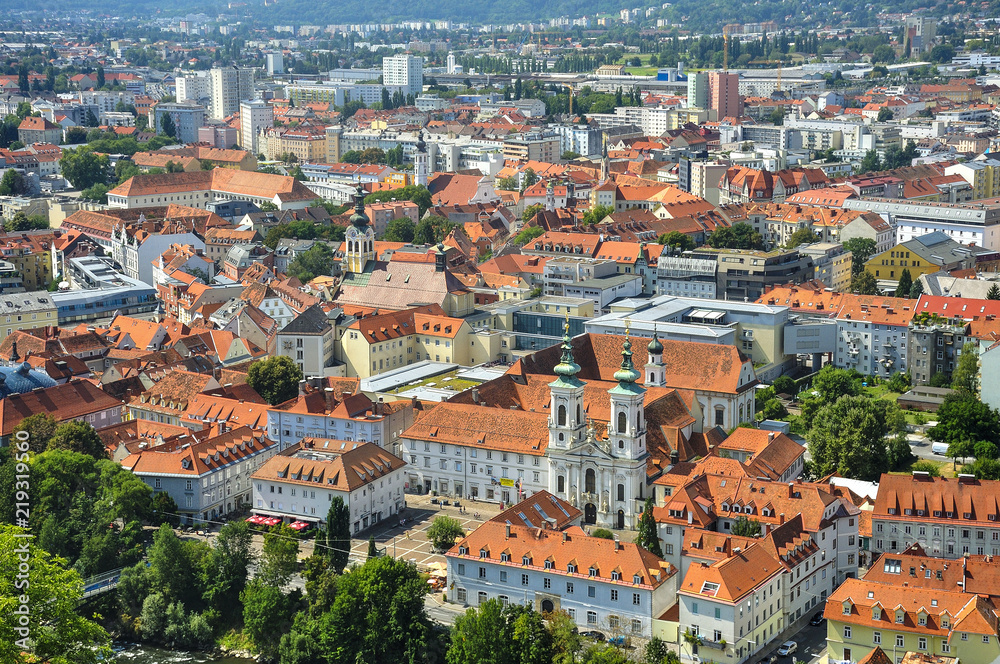 Miasto Graz - panorama