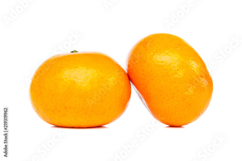Fresh mandarin orange isolated on white background