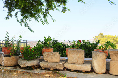 Remains near church of St. Stephen the First Martyr in the monastery Beit Jamal, Israel photo