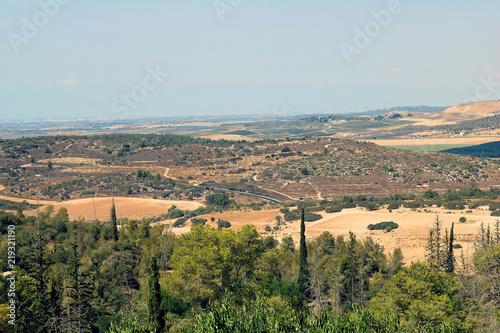 Panorama of place near Beit Shemesh, Israel photo