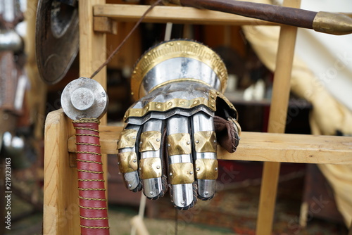 Artfully Handforged Knights armor and helmets photo