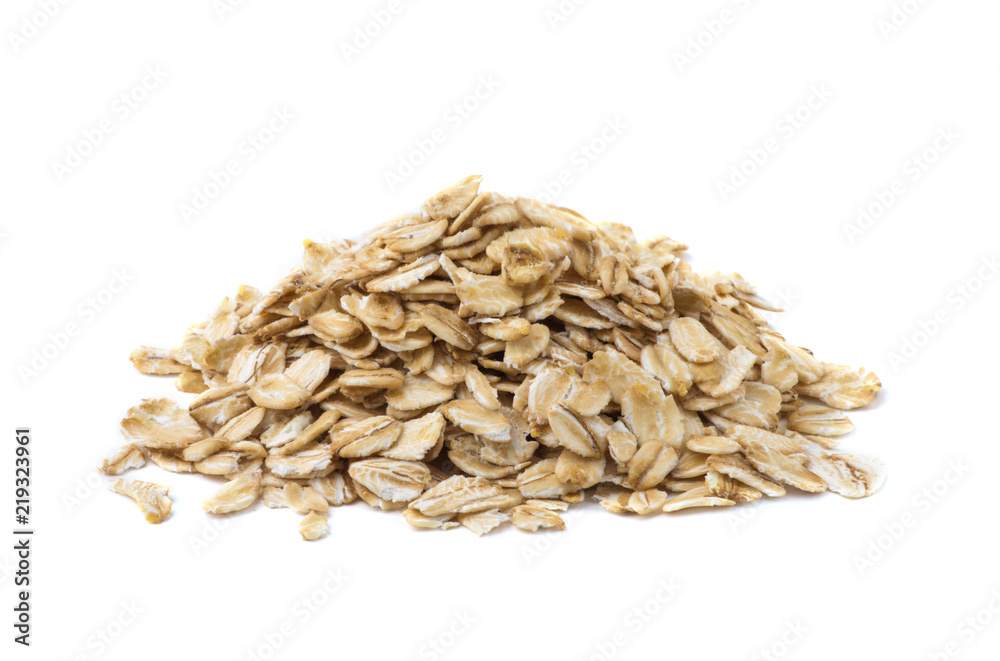 pile of oatmeal isolated on white background pile of oatmeal isolated on white background