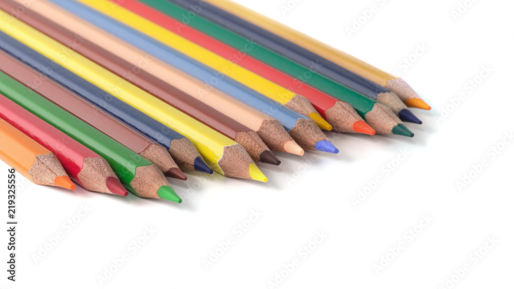 Color pencils isolated on white background. Color pencils isolated on white background.