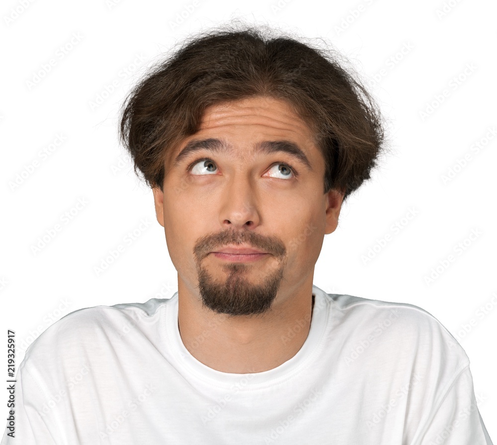 Portrait of a Man Looking Up Portrait of a Man Looking Up