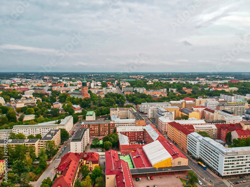 Aerial view to the city of Turku.