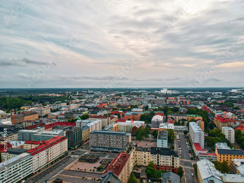 Photography Aerial view to the city of Turku.