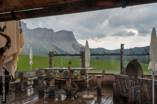 Geisleralm in the Dolomites. photo