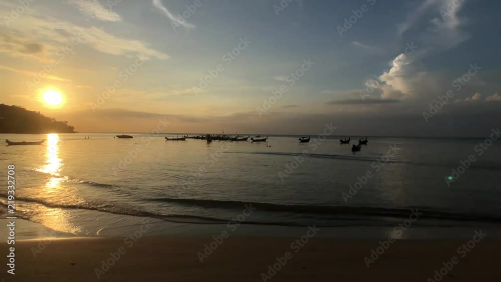 Sunset at Kamala Beach in Phuket Thailand Sunset at Kamala Beach in Phuket Thailand