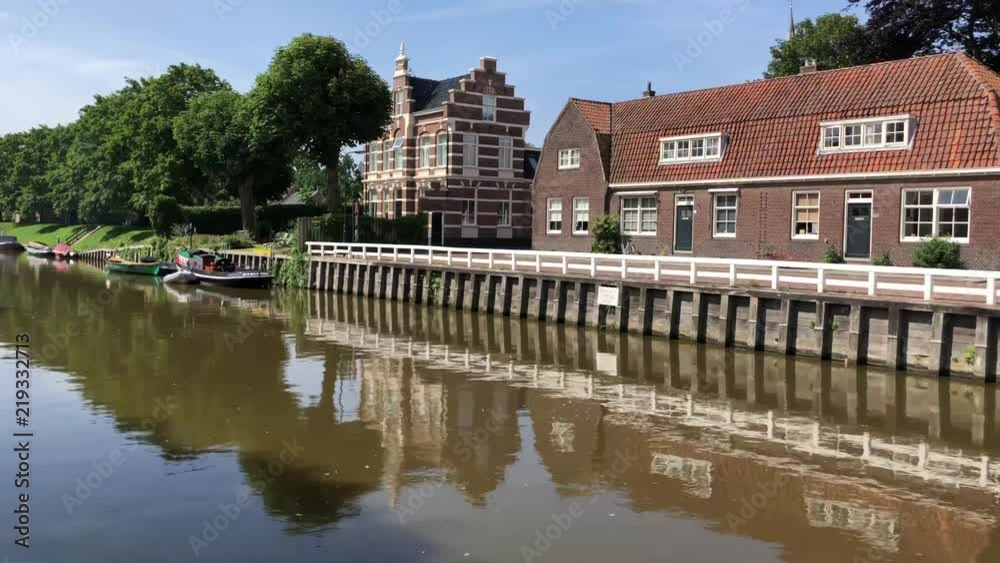 Zuidoostersingel canal in Harlingen, Friesland, The Netherlands Zuidoostersingel canal in Harlingen, Friesland, The Netherlands