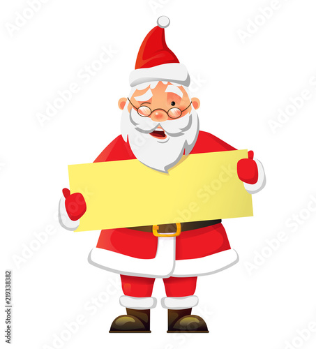 Santa Claus holding poster © Visual Content