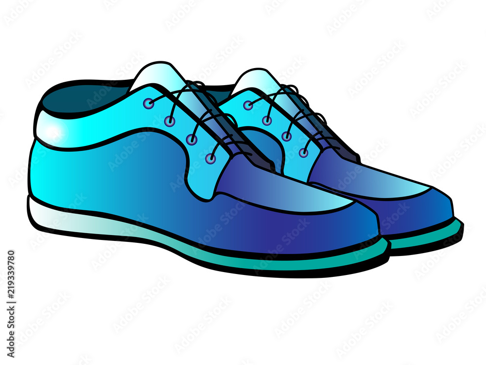 Sneakers, athletic shoes. Men's shoes are blue. Bright moccasins. Sneakers, athletic shoes. Men's shoes are blue. Bright moccasins.