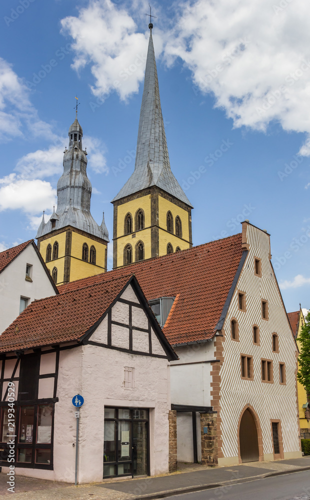 Historic houses in the center of Lemgo, Germany