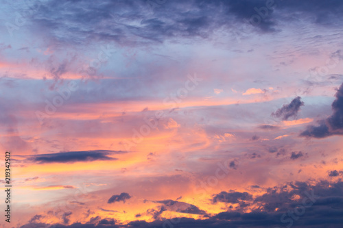 Cloudy sky at sunset © donikz