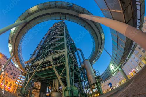 The old gas refinery converted to an urban monument in Lisbon