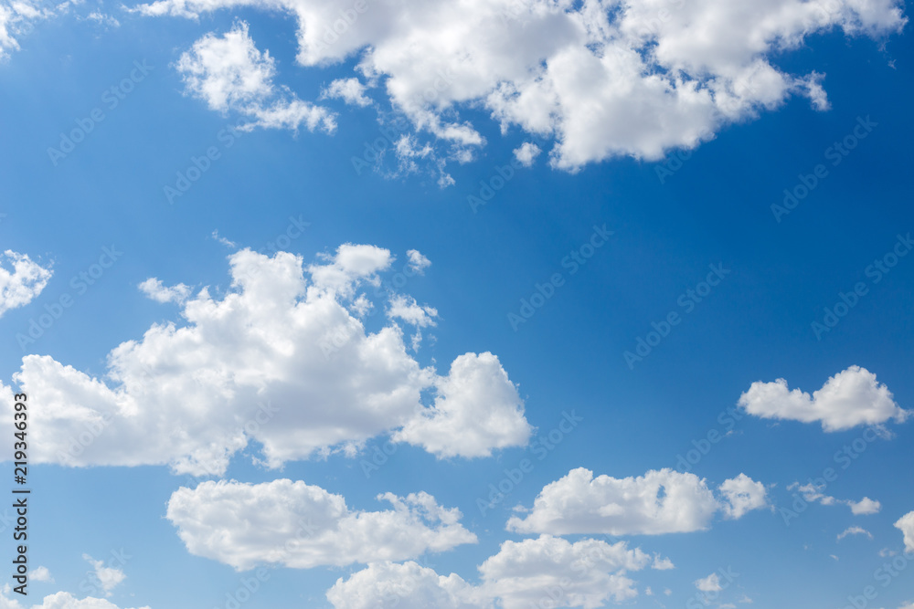 Naklejka premium Blue sky background with clouds