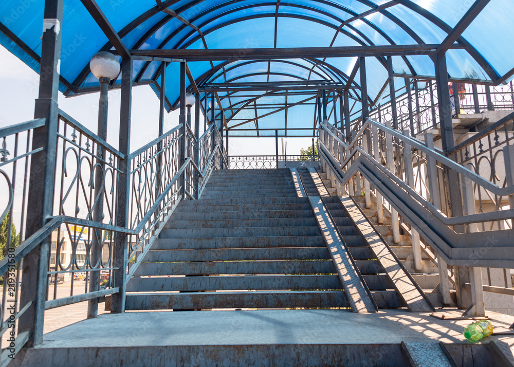 bridge across the road for pedestrians