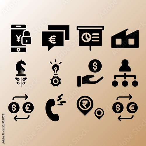 Pin, get money and exchange related premium icon set photo