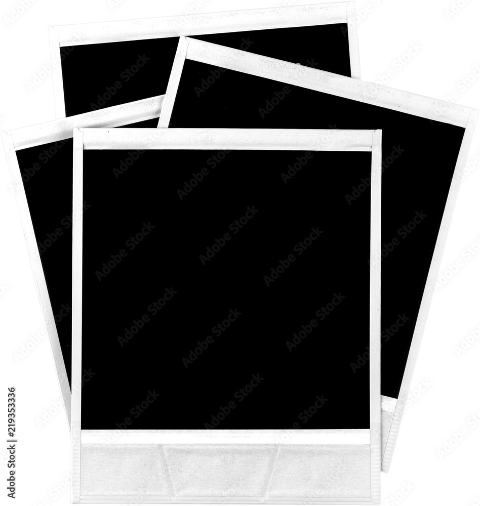 Four Blank Polaroid Frames - Isolated Four Blank Polaroid Frames - Isolated