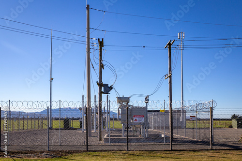 A small sub station in a rural area of New Zealand