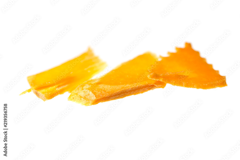 a piece of carrots on a white background a piece of carrots on a white background