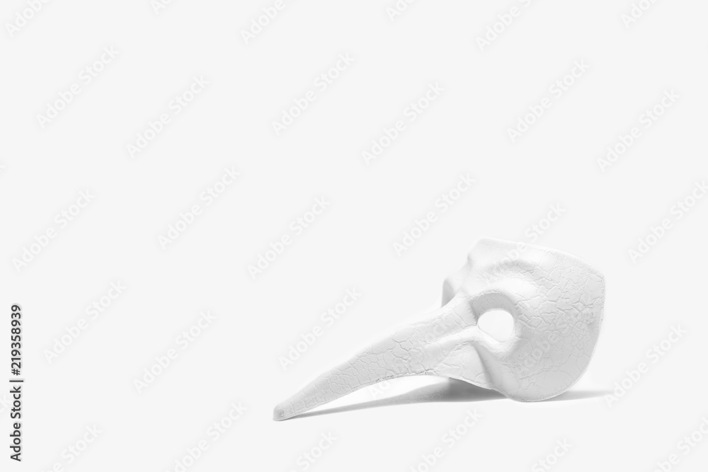 White Mask to Hide Your Face, Feelings, Emotion and Identity Stock