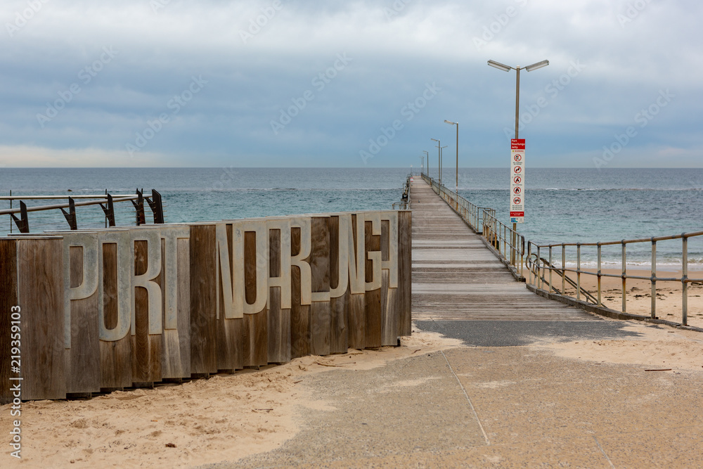 The Port Noarlunga foreshore and Jetty on the 23rd August 2018 in south Australia