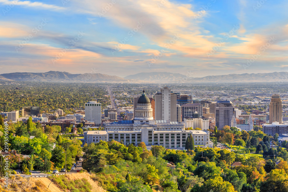 Salt Lake City skyline Utah