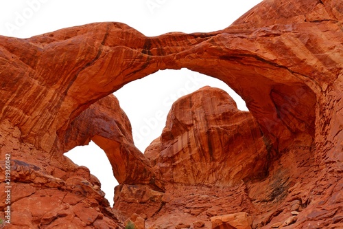 Famous double arch in the Arches National park, Utah, USA