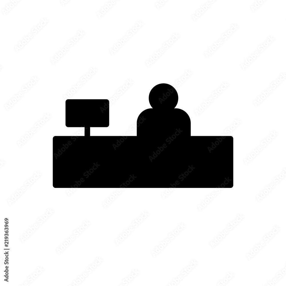 Sales booth icon Vector illustration, EPS10. Sales booth icon Vector illustration, EPS10.