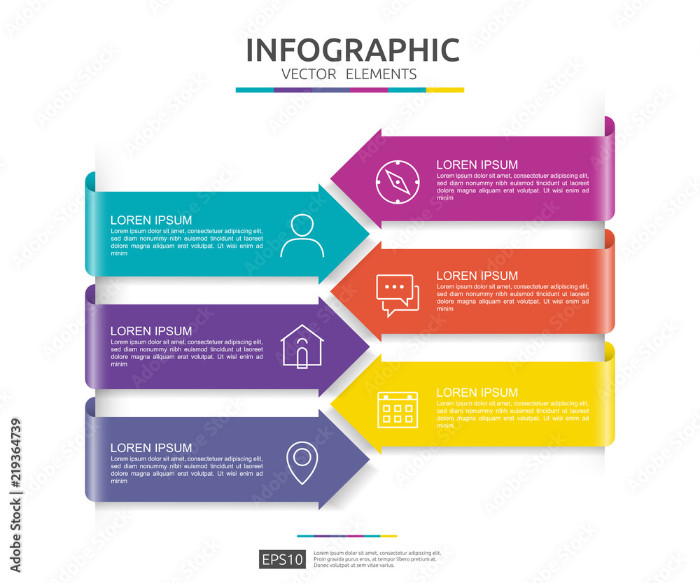 6 steps infographic. timeline design template with 3D paper label. Business concept with options. For content, diagram, flowchart, steps, parts, workflow layout, chart.