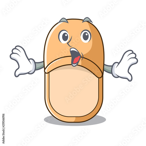 Surprised home slippers icon in cartoon style