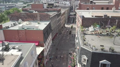 Aerial Drone Montreal Old Port City Flight Tourism Top Down photo